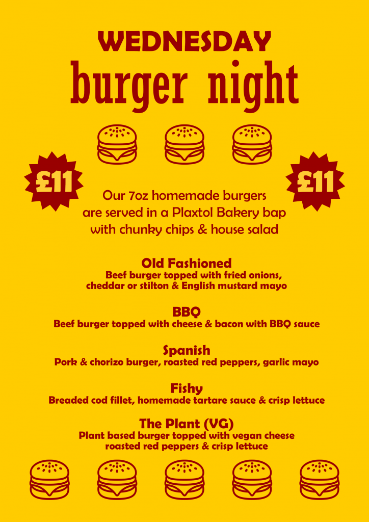 Wednesday Burger Night