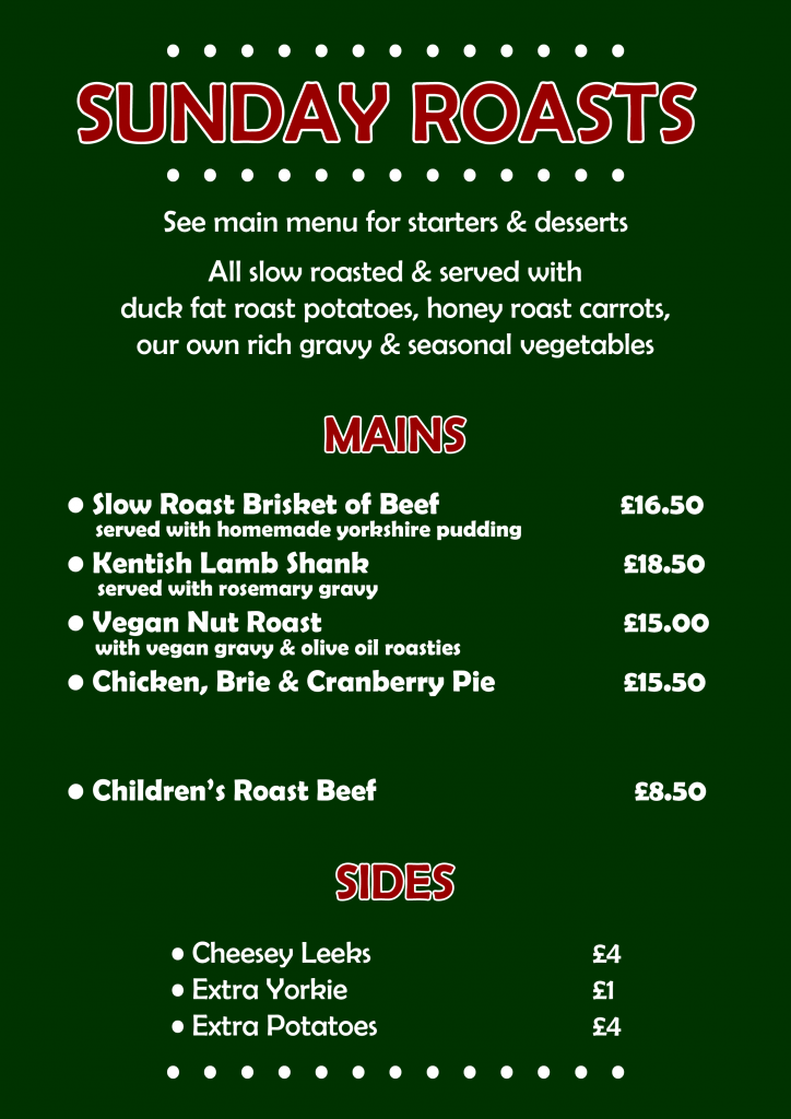 Sunday Roasts